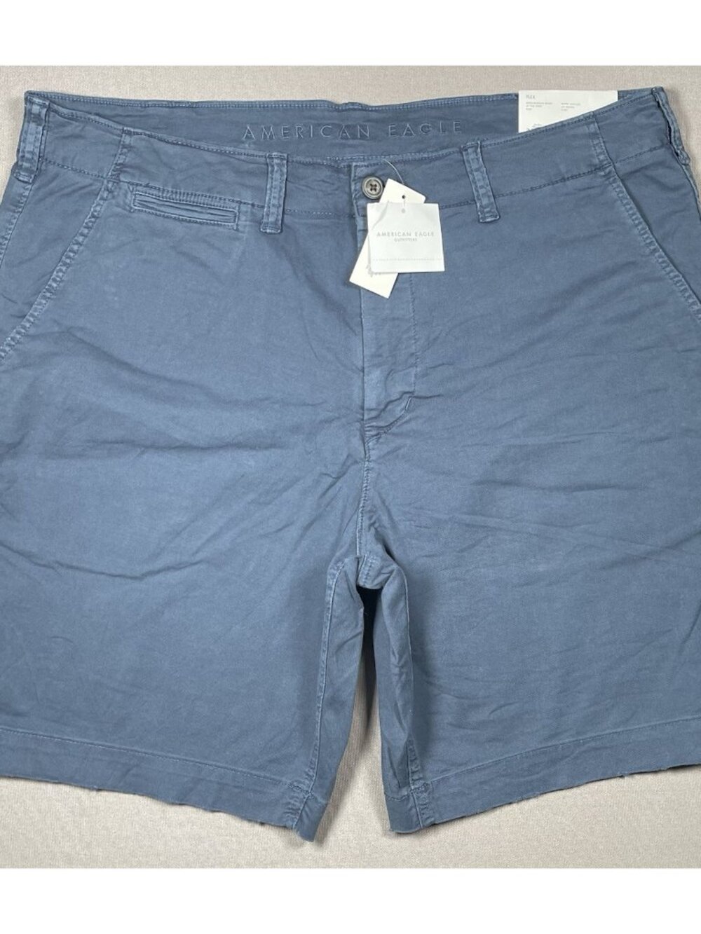 NWT American Eagle Flex Lived In Bue Khaki Shorts Inseam 9" - Men Size 38